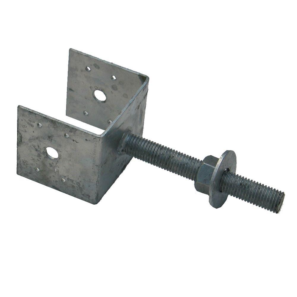 Mutual Materials 4 In Galvanized Adjustable Pier Support Bracket intended for proportions 1000 X 1000