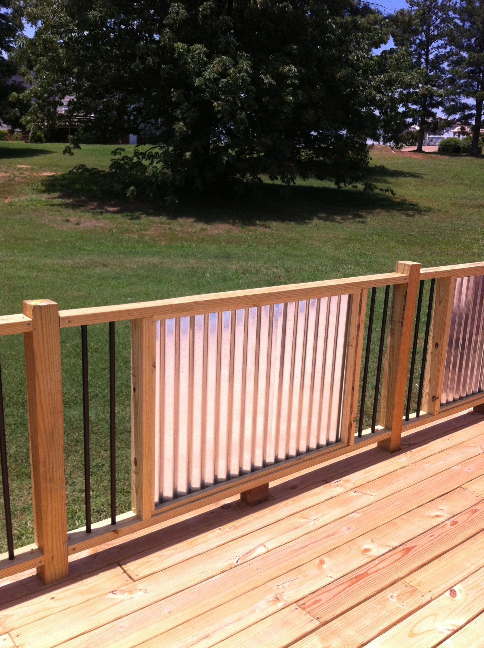 My New Railings Corrugated Metal And Metal Balusters My Husband Is pertaining to size 1936 X 2592