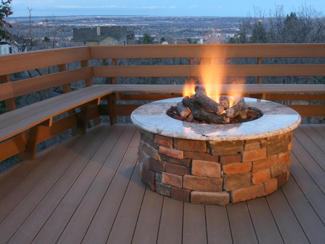 Natural Gas Fire Pit On Wood Deck When Youre Looking Into Adding within proportions 1280 X 960