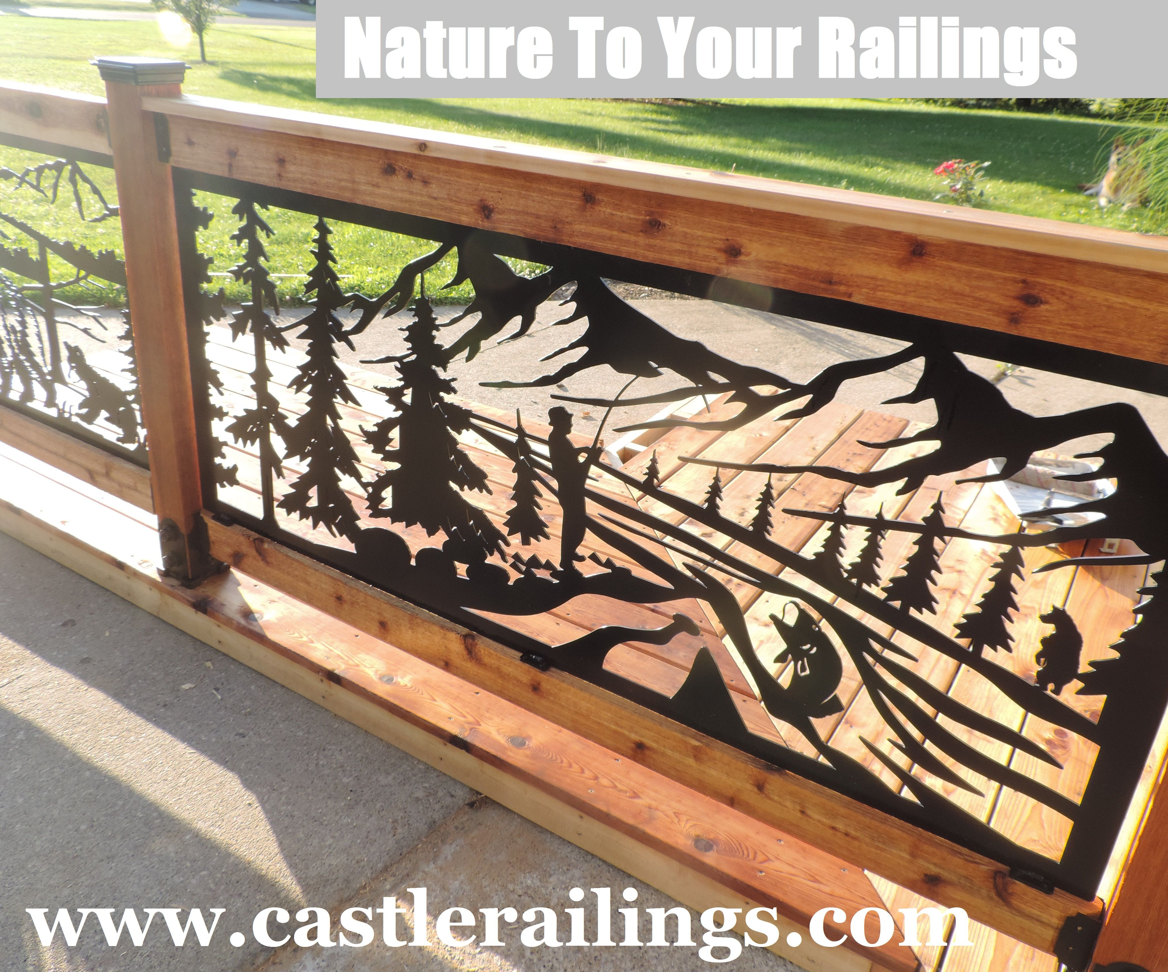 Never Needs Painted Laser Cut Railings Rustic Deck Bring Nature inside size 4049 X 3369