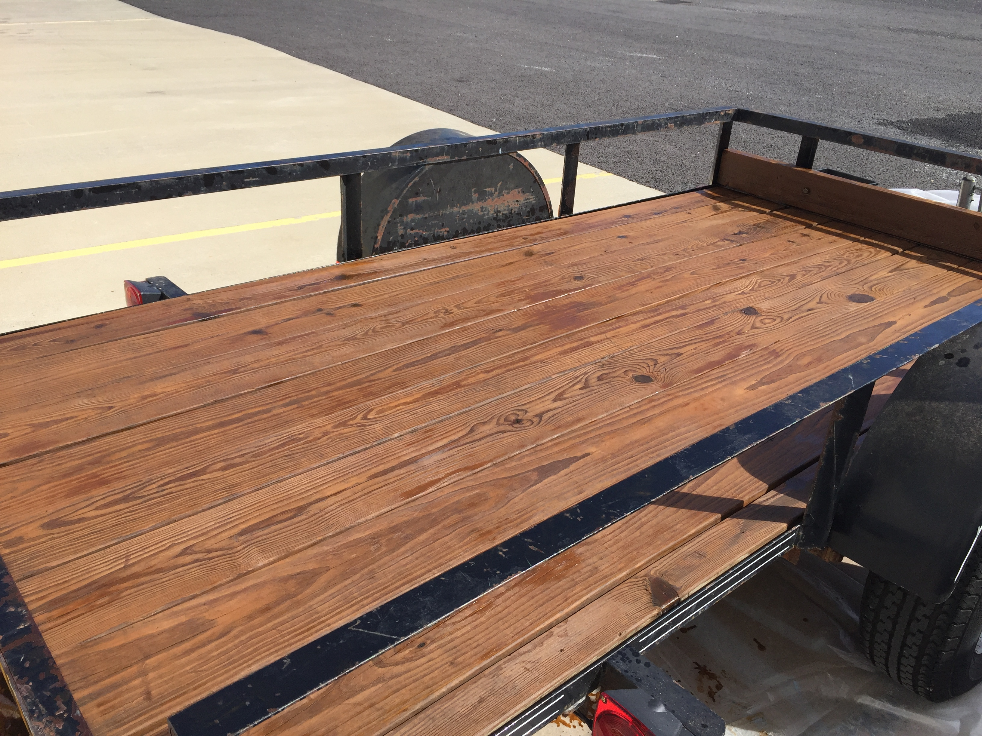 New Boards On Trailer Stain Paint Or Something Better Trailer in sizing 3264 X 2448