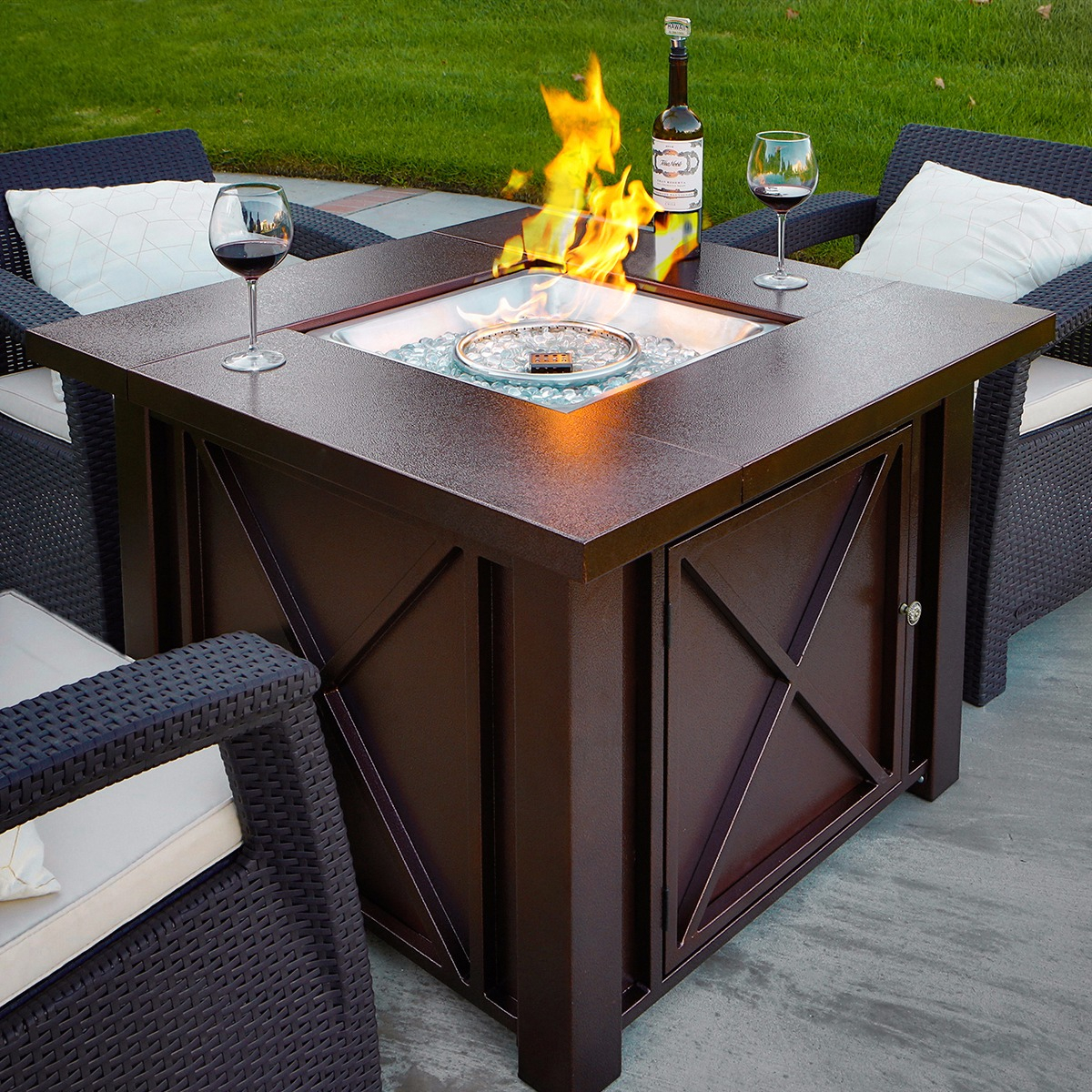 New Lpg Fire Pit Table Outdoor Gas Fireplace Propane Heater Patio pertaining to size 1200 X 1200