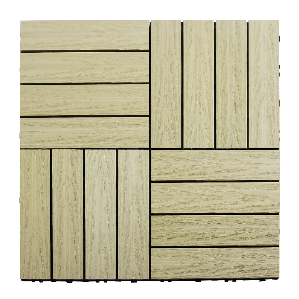 Newtechwood Naturale Composite 12 X 12 Interlocking Deck Tiles In inside measurements 1000 X 1000