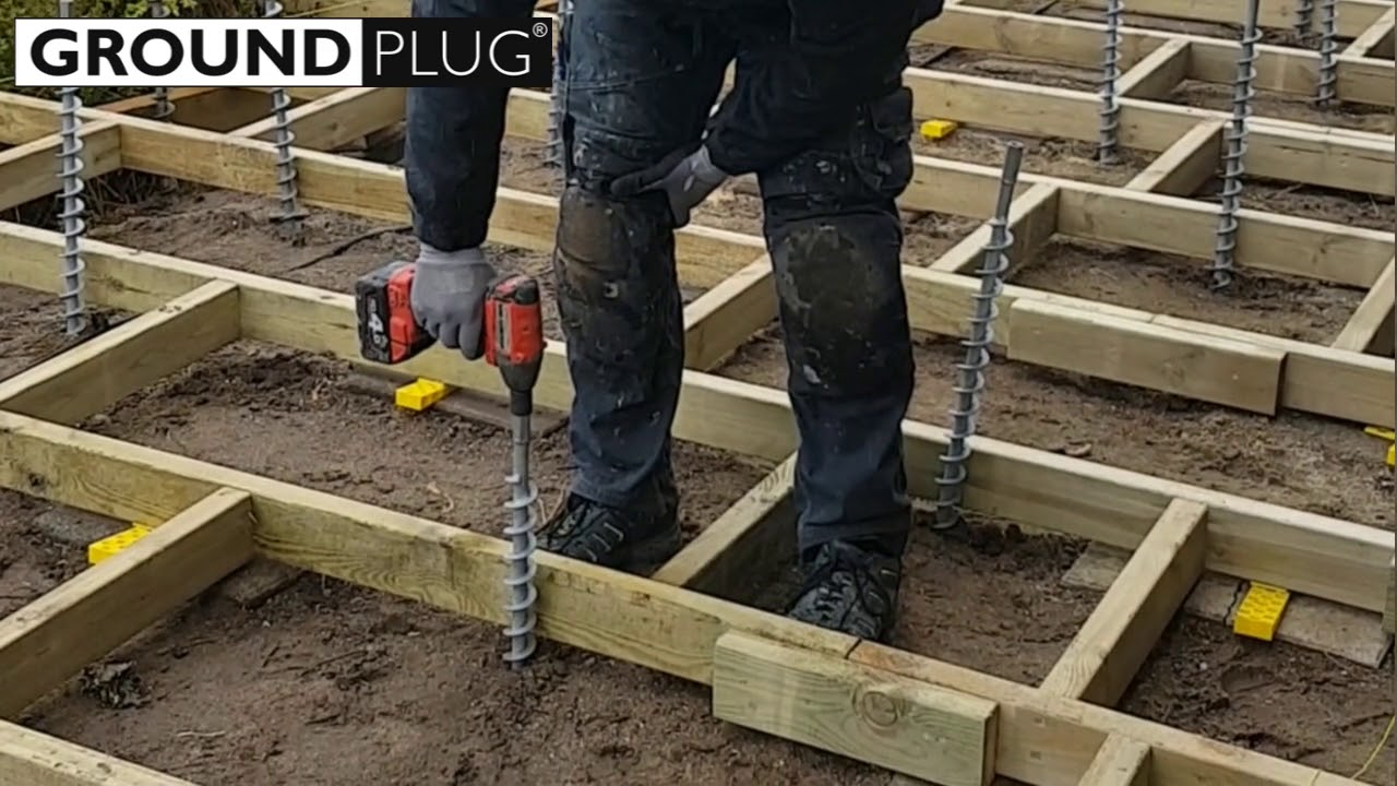 No Dig No Pour Deck Footings From Groundplug Easy Mounting System intended for sizing 1280 X 720