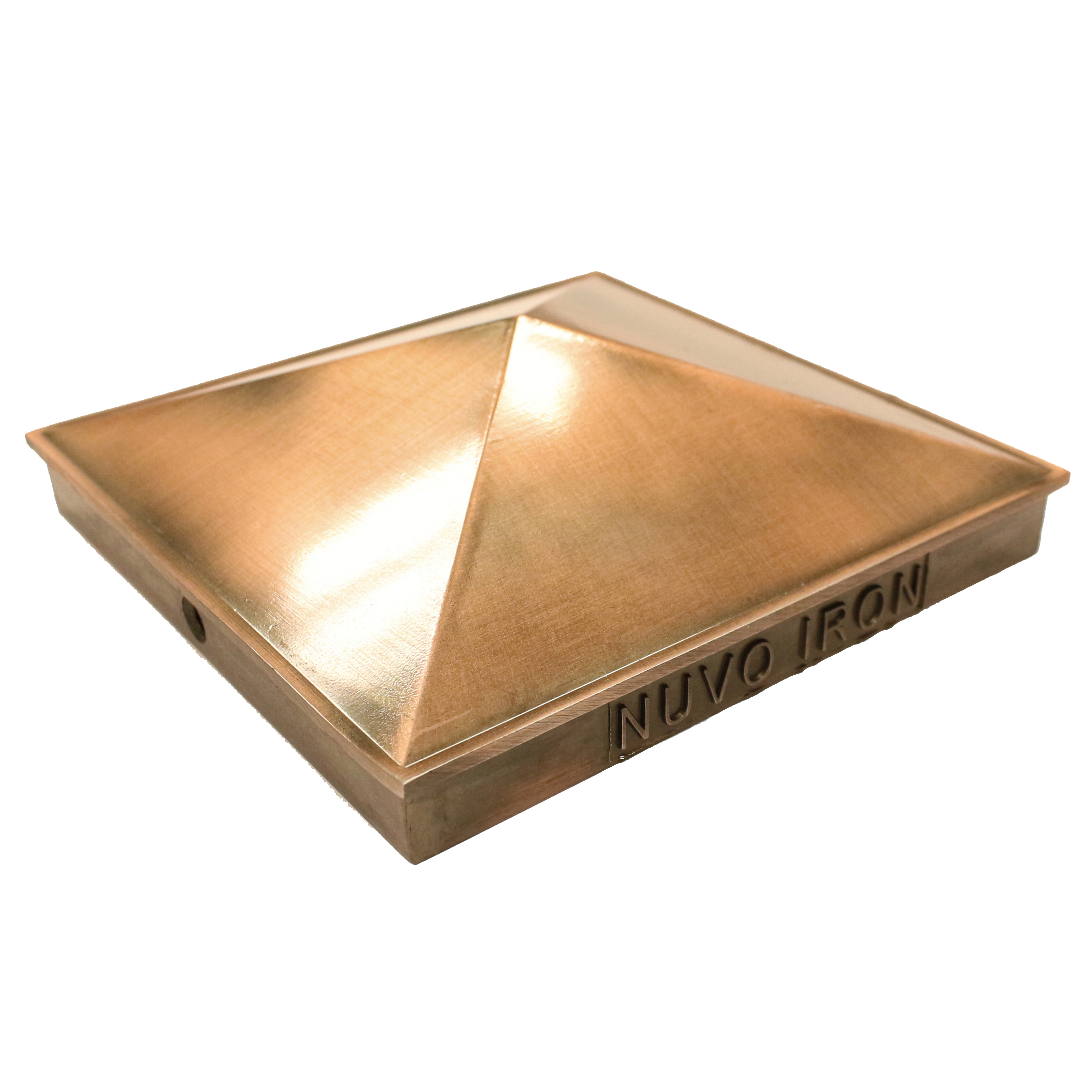 Nuvo Iron 6 X 6 Pyramid Ornamental Aluminium Post Cap Pcp14cp Copper Plated in dimensions 3048 X 3048