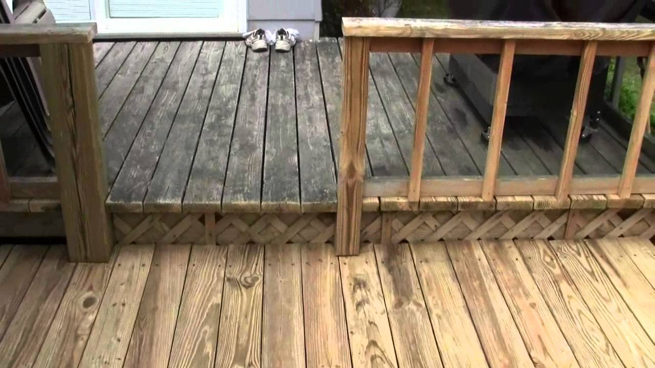 Old Deck Power Wash Results with regard to size 1280 X 720