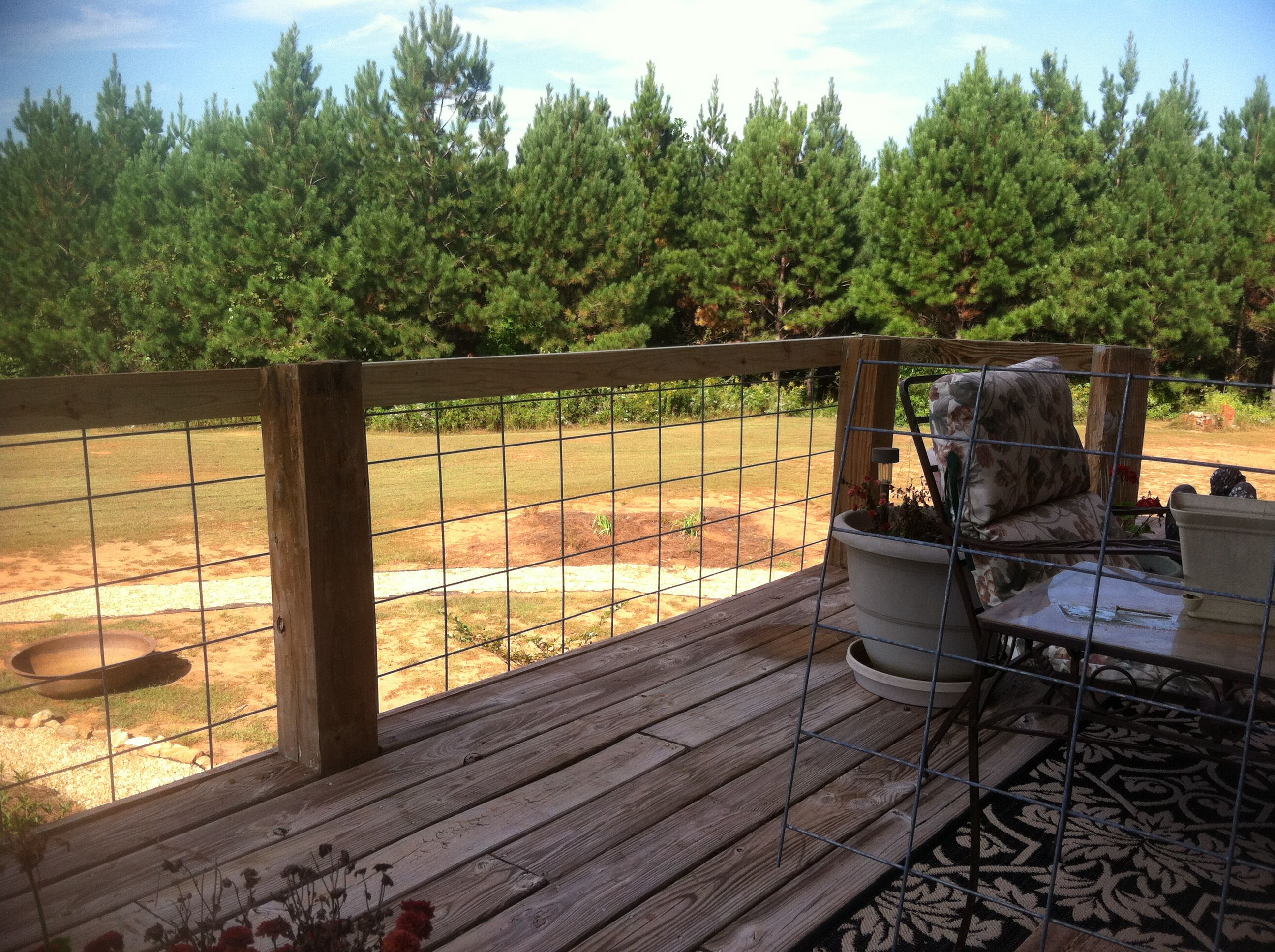 Our New Deck Railing With Cattle Panels Outside Deck Railings for sizing 2592 X 1936