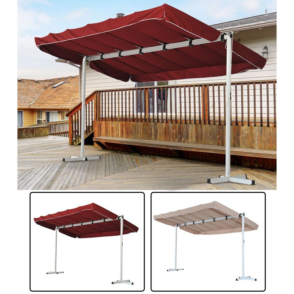 Outdoor Free Standing Awning Patio Canopy Gazebo Shelter Sun Shade with regard to size 1000 X 1000