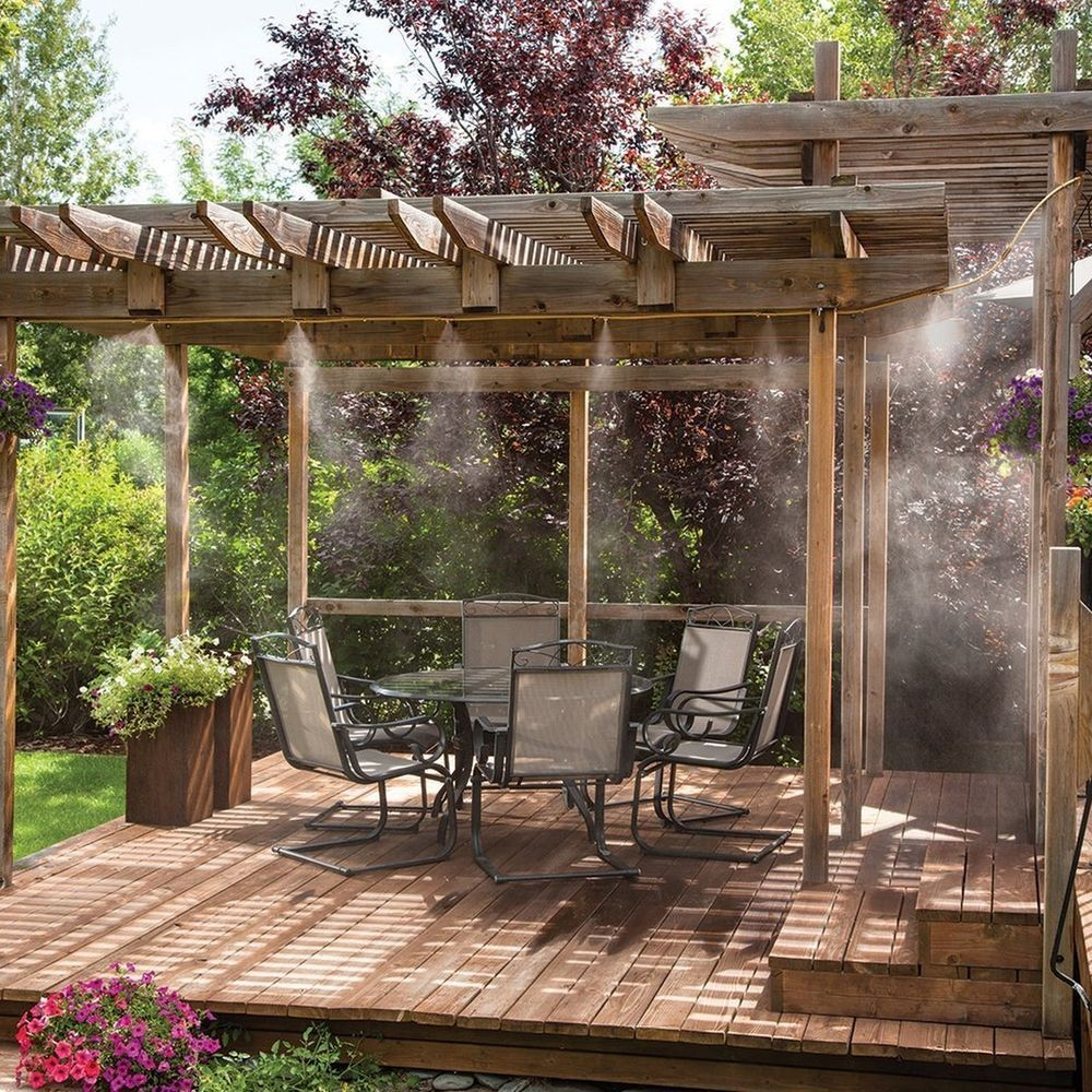 Outdoor Misting System Patio Mist Cooling Mister Kit Air Cooler Pool throughout dimensions 1000 X 1000