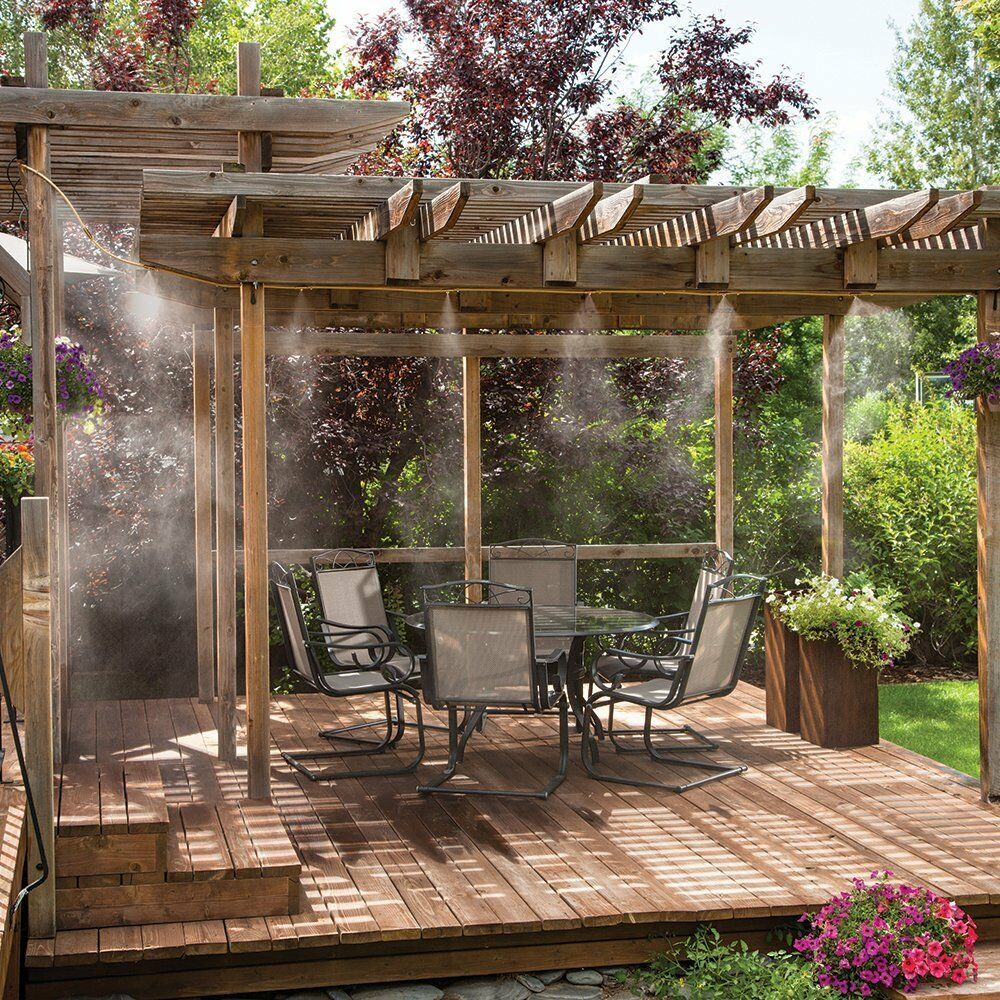 Outdoor Misting System Patio Mist Cooling Mister Kit Air Cooler Pool throughout size 1000 X 1000