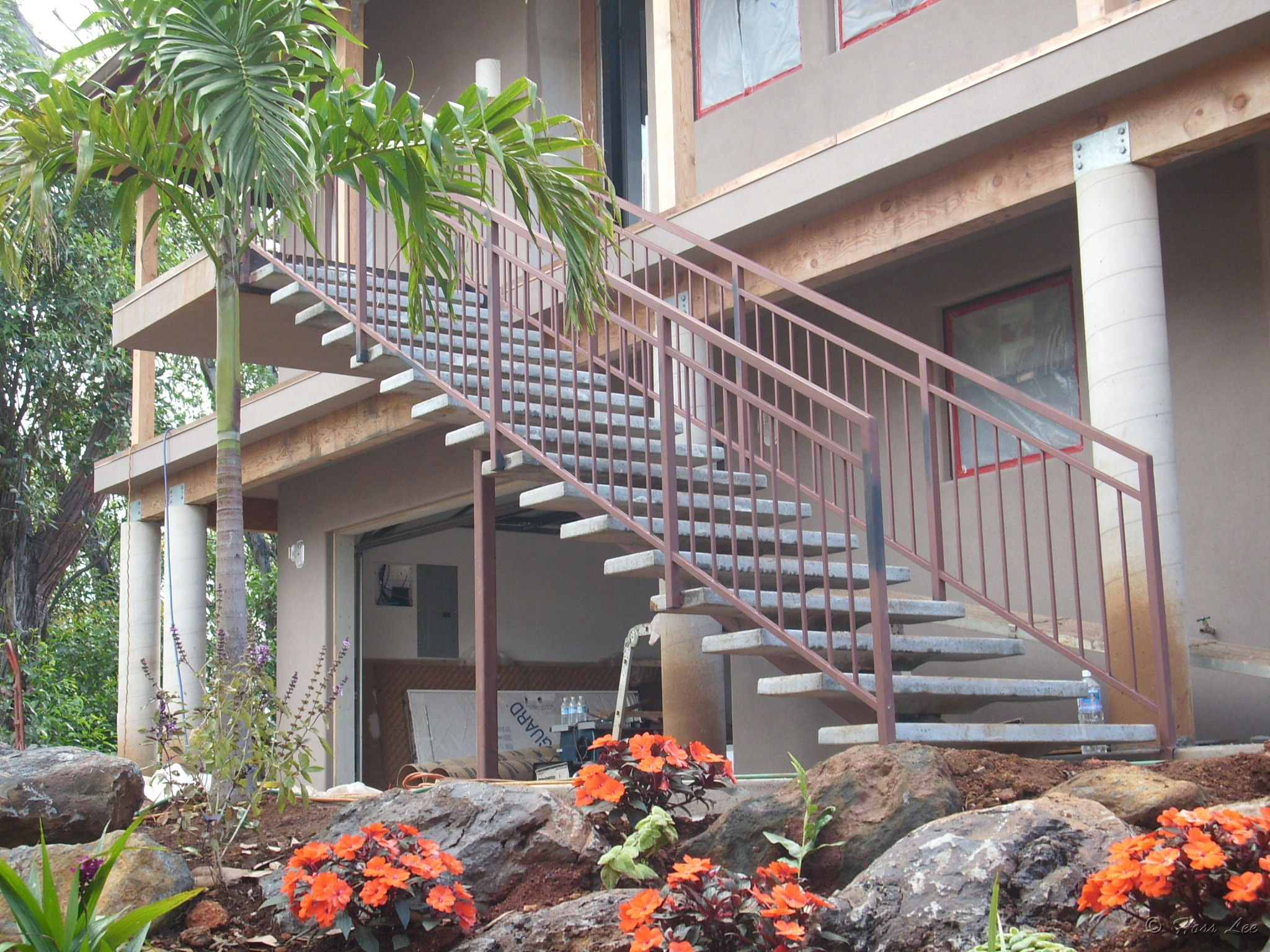 Outdoor Stair Railing With Simple Prefab Exterior Stair Top Deck for sizing 2048 X 1536