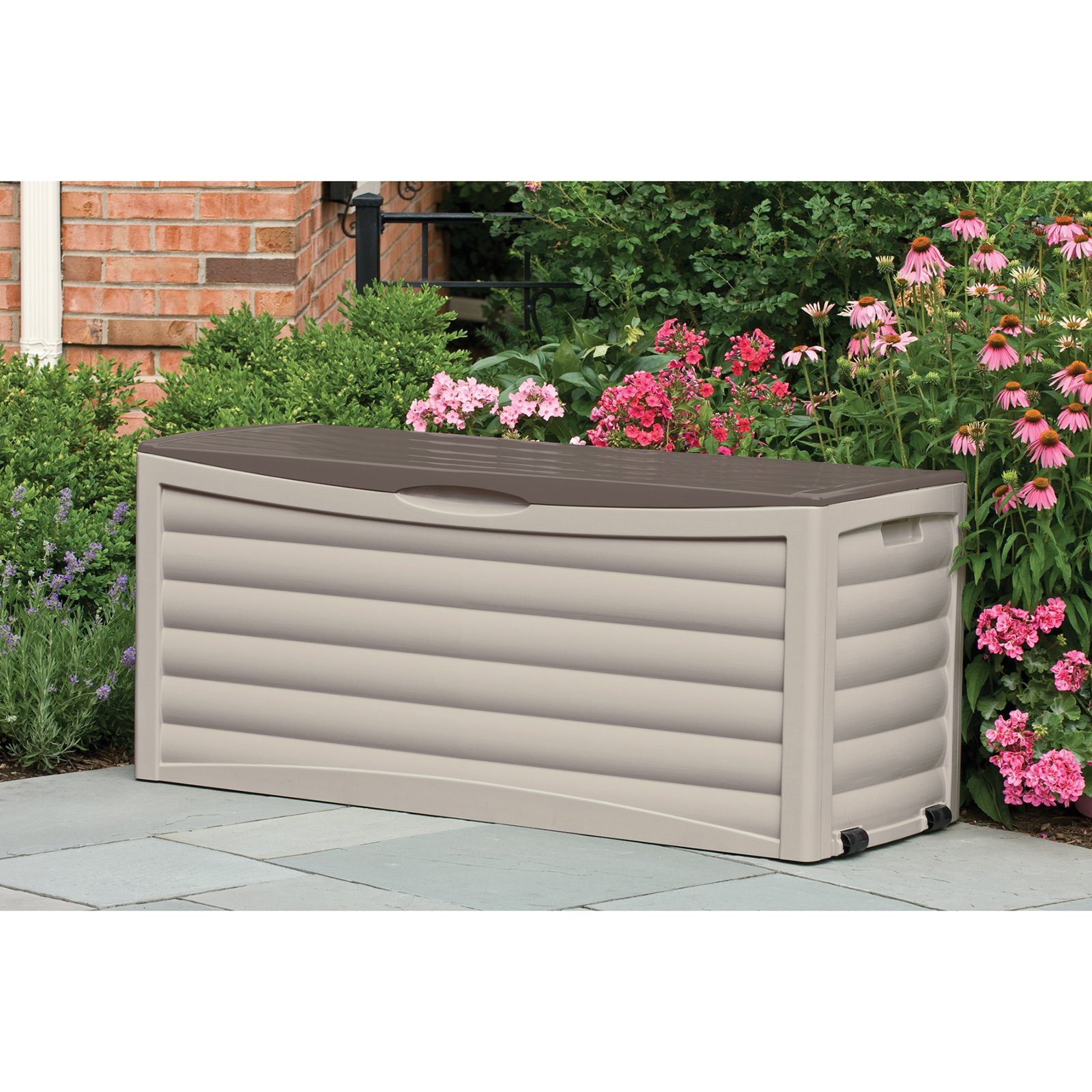 Outdoor Suncast Extra Large 103 Gallon Patio Deck Box In 2019 inside sizing 1600 X 1600