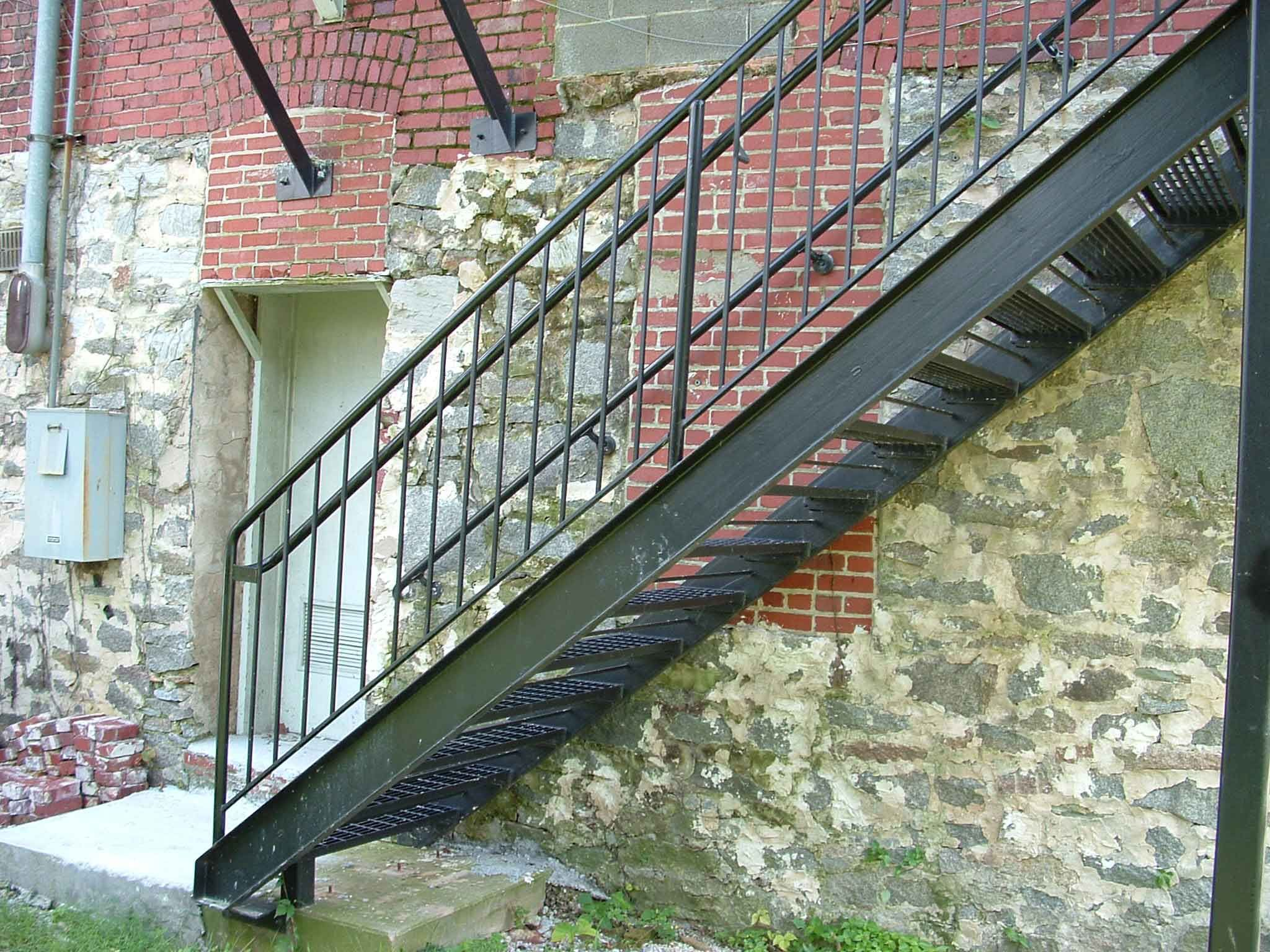 Outside Metal Staircase Silver B A X T E R Outdoor Stairs With Dimensions 2048 X 1536 