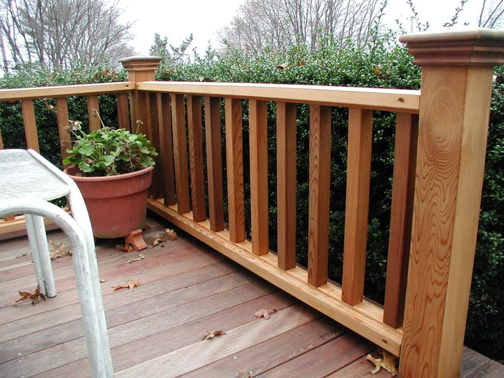 Outside Wooden Deck Railing Ways To Covering A Splintering Deck intended for sizing 1024 X 768