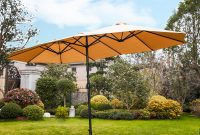 Patio Festival 9 X 15 Ft Steel Market Patio Umbrella In Khaki with proportions 1000 X 1000