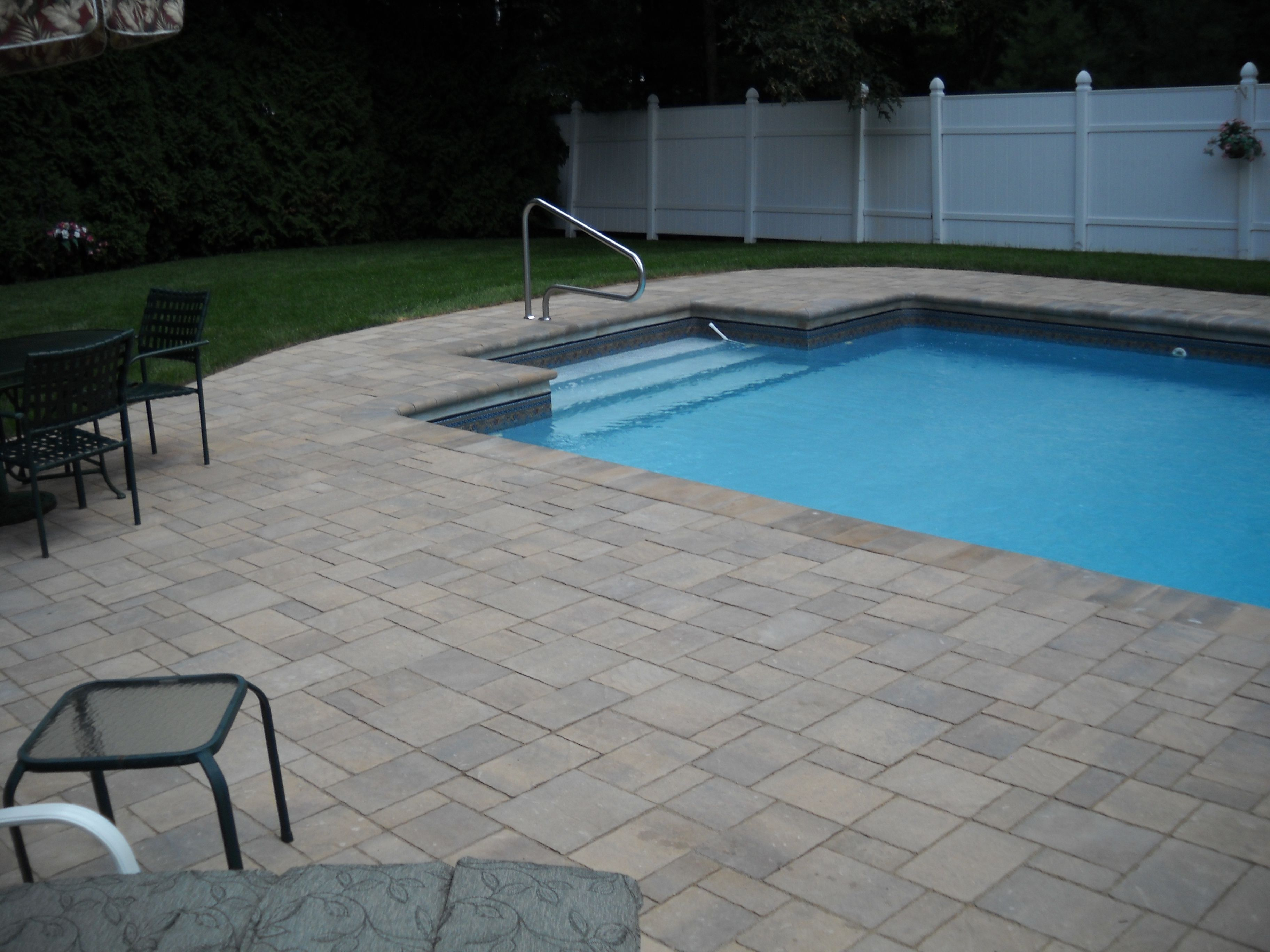 Paver Pool Deck Over An Old Concrete Deck Pool Patios Walkways within measurements 3648 X 2736