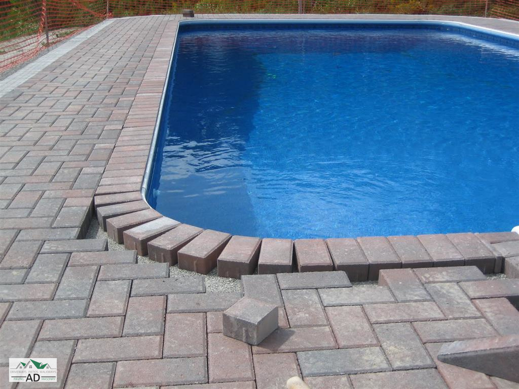 Pavers On Concrete Pool Deck And Laying Pavers Over Concrete Pool with regard to proportions 1024 X 768