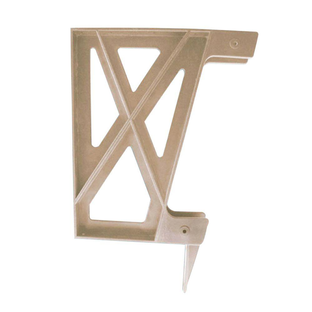 Peak Products Plastic Deck Bench Bracket In Redwood 2602 The Home with proportions 1000 X 1000