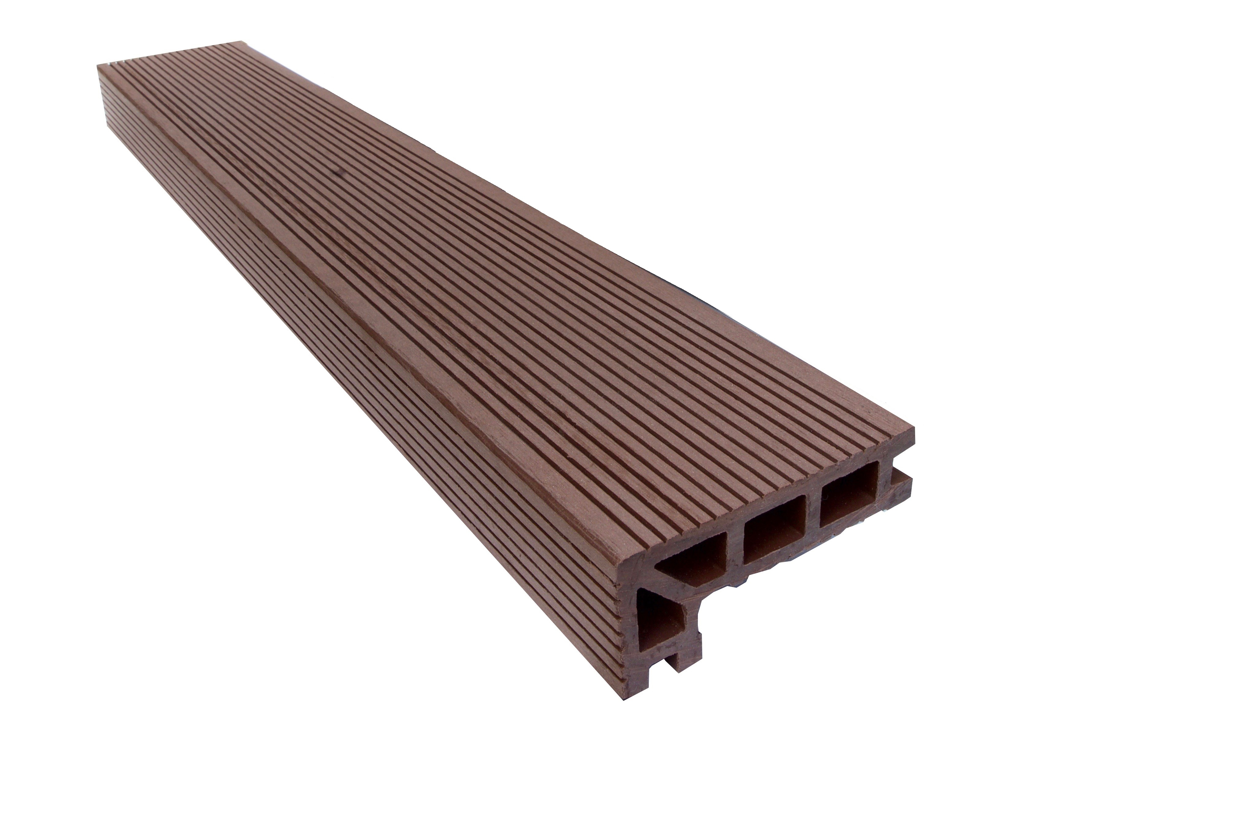 Pecan Brown Composite Decking Step Edge Trim 3660mtradeline Upvc regarding size 4078 X 2719