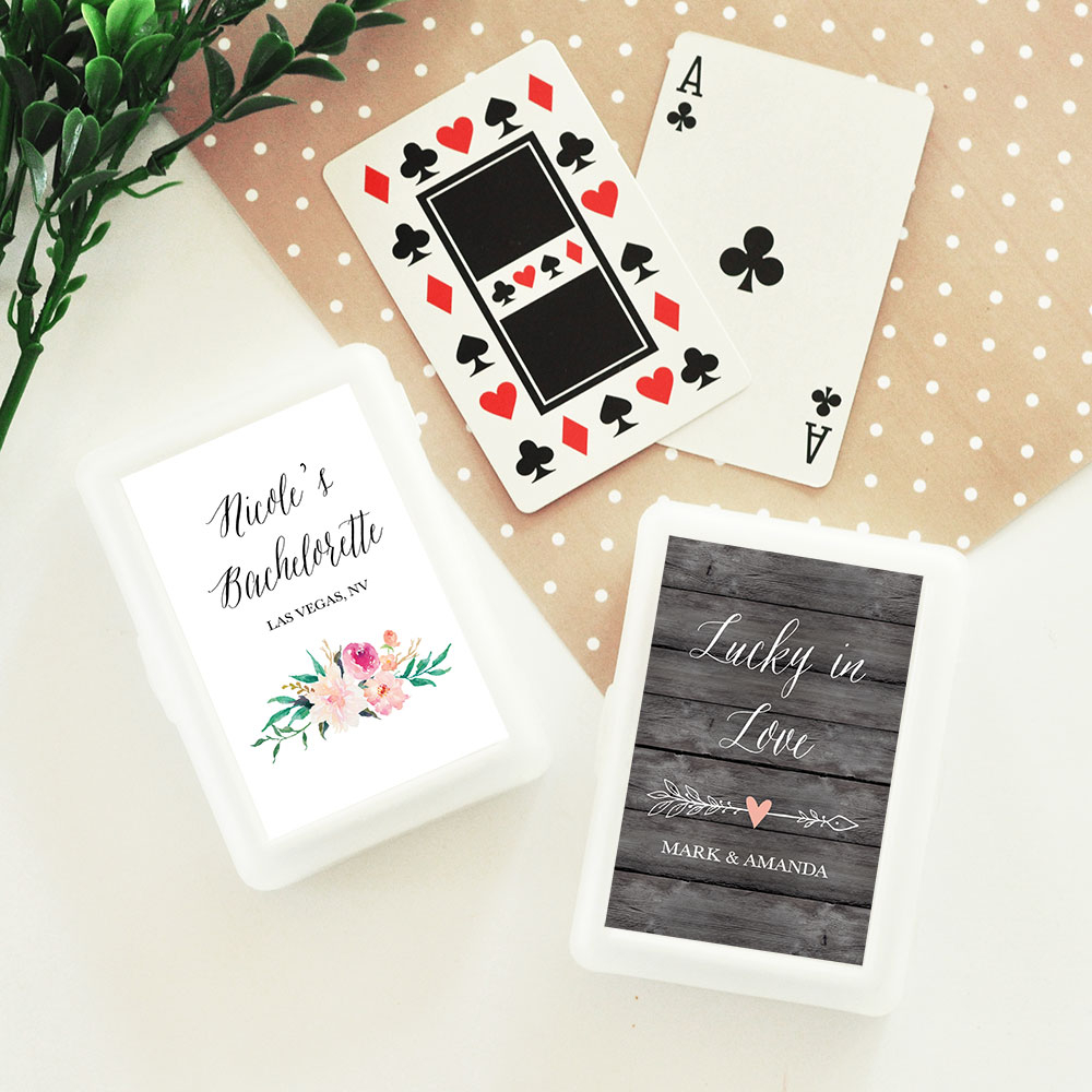 Personalized Playing Card Wedding Favors Garden Wedding Floral inside sizing 1000 X 1000