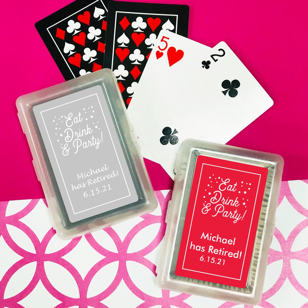 Personalized Playing Cards Party Favors Eat Drink Party Deck Of Cards pertaining to dimensions 1000 X 1000