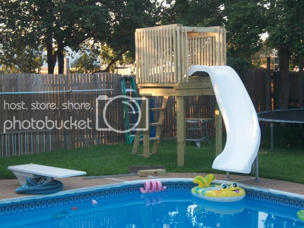 Pics Of The Pool Slide I Built Dfw Mustangs inside size 1024 X 768