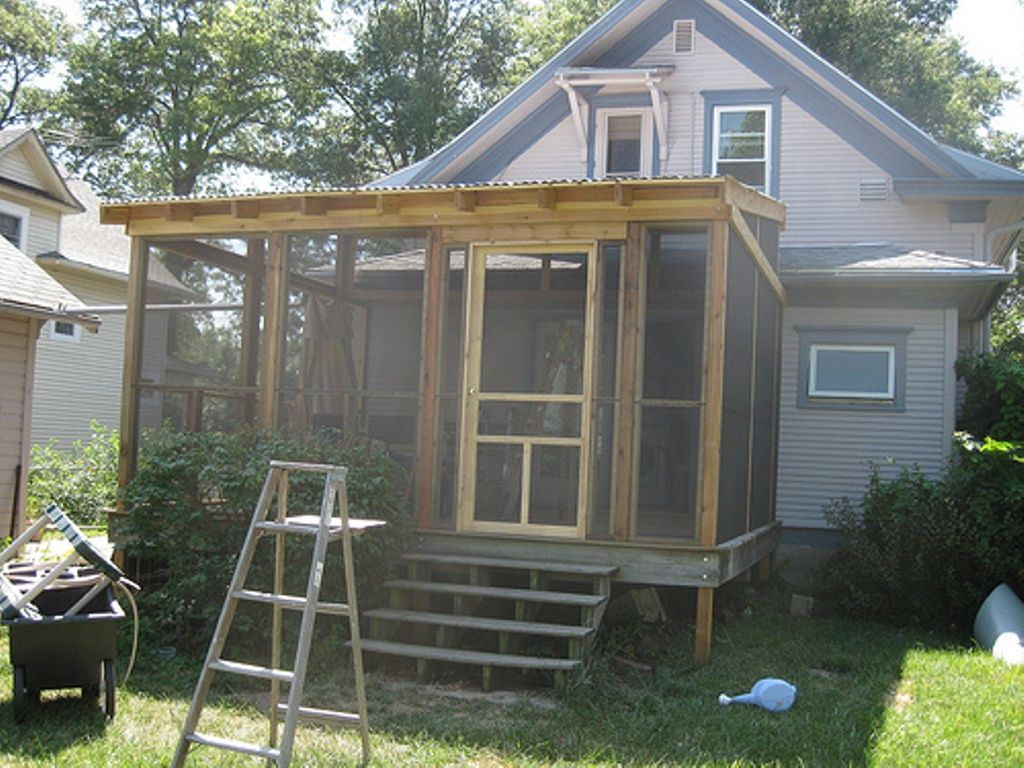 Picture 12 Of 29 Screened Porch Diy Photo Gallery Back Patio Porch within measurements 1024 X 768