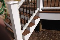 Picture Framed Stairs With Trex Railings And Oversized Newel Posts pertaining to size 3264 X 2448