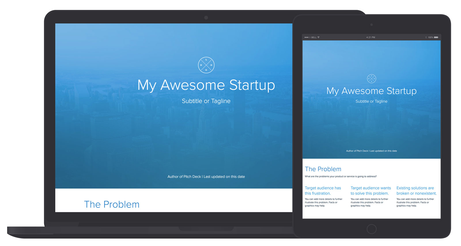 Pitch Deck Template And Examples Xtensio inside size 1600 X 854