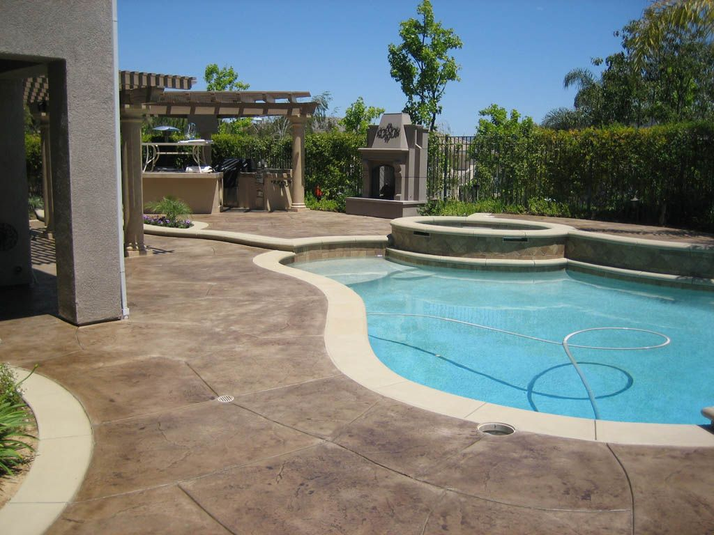 Pool Patio Deck Concrete Stamping Staining Color Ventura County pertaining to dimensions 1024 X 768