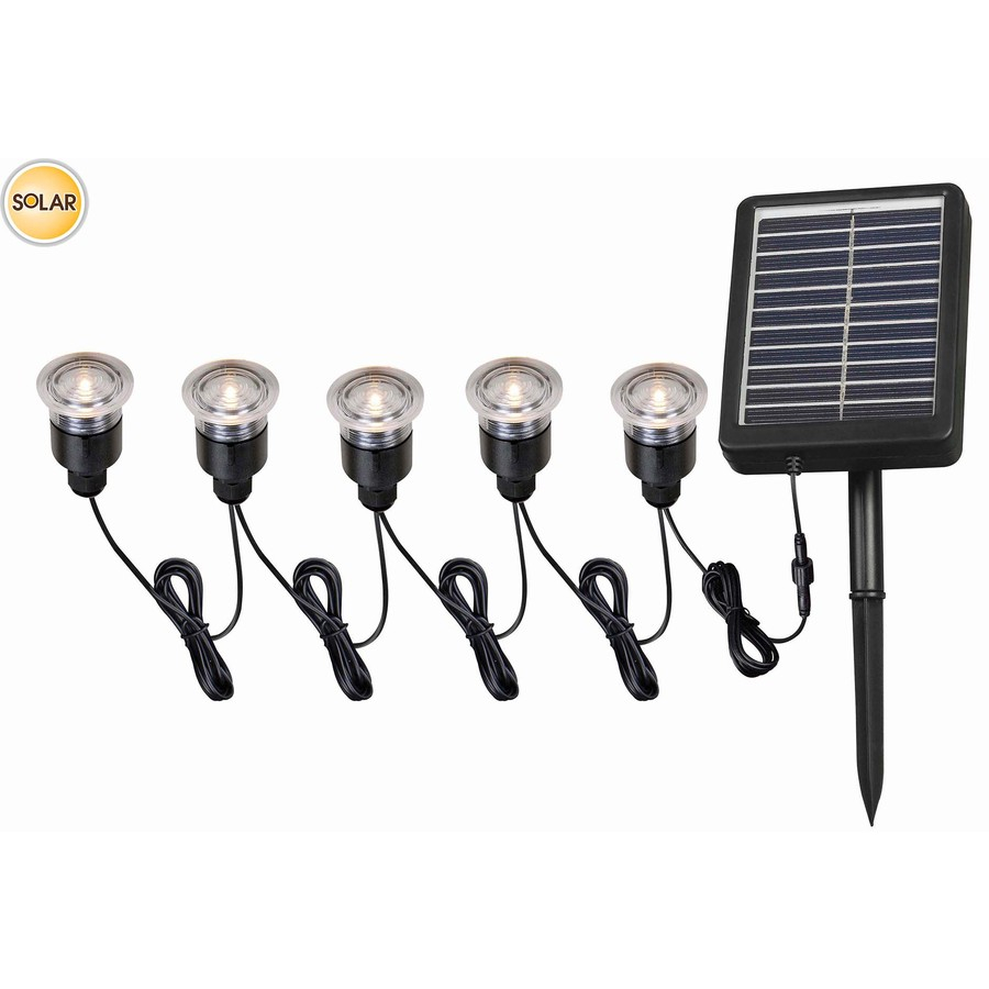 Portfolio 12x 05 Watt 5 Light Black Solar Led Step Light Kit At in sizing 900 X 900