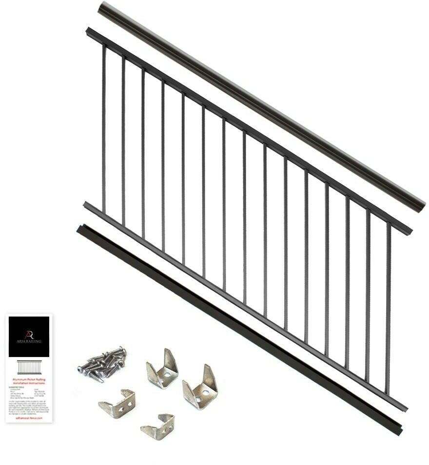 Preassembled Deck Stair Railing 36 In X 6 Ft Powder Coated throughout dimensions 880 X 952