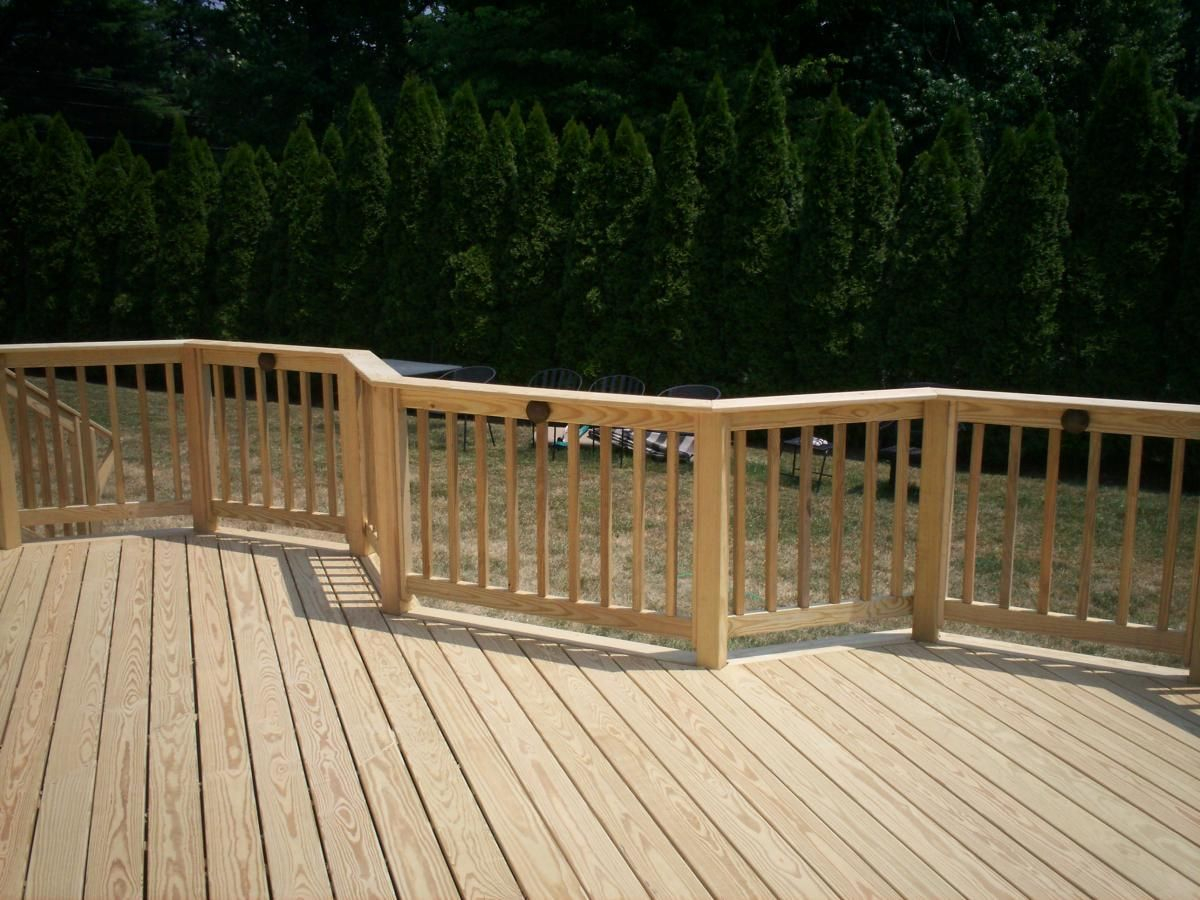 Pressure Treated Wood Deck Railing Visit More Deck Railing pertaining to proportions 1200 X 900