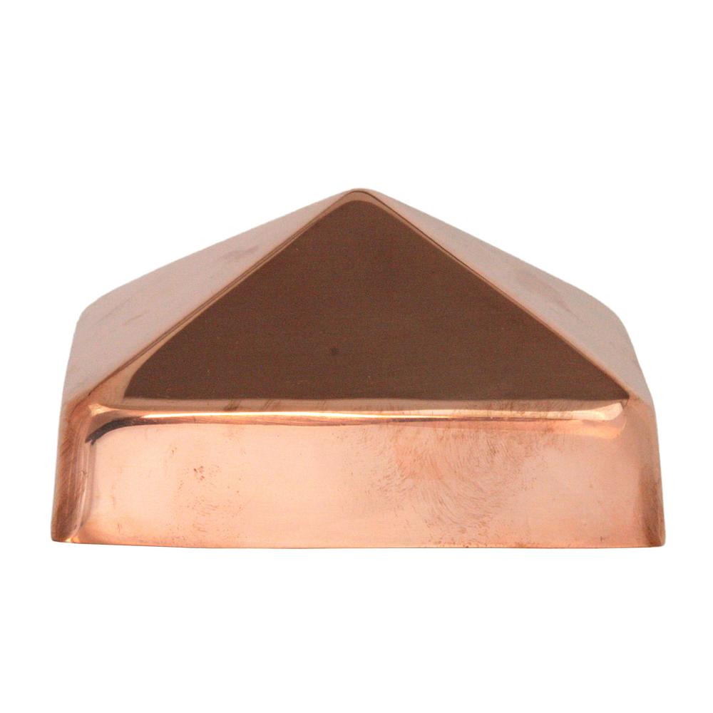 Protectyte 4 In X 4 In Copper Pyramid Slip Over Fence Post Cap throughout measurements 1000 X 1000