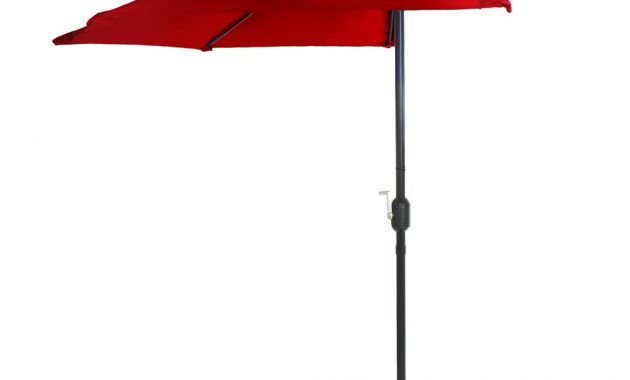 Pure Garden 9 Ft Half Round Patio Umbrella In Red M150054 The in dimensions 1000 X 1000