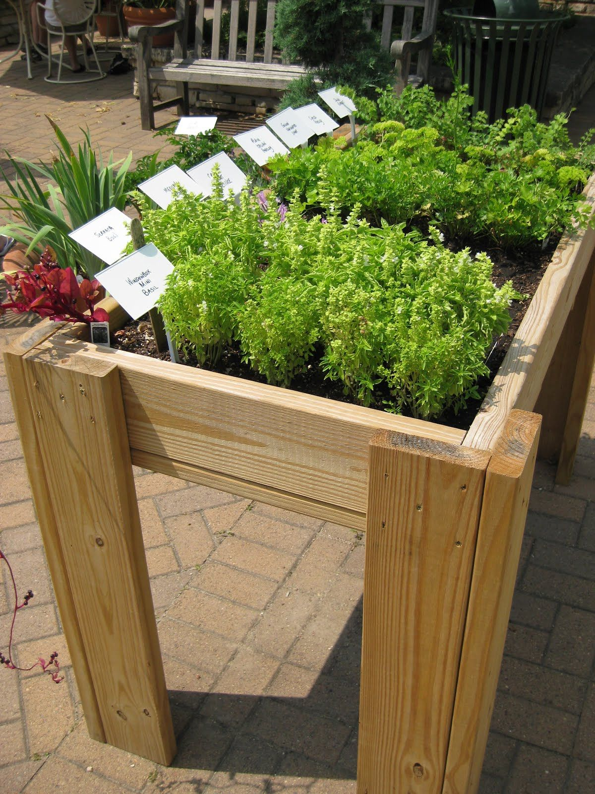 Raised Bed On Legsi Think I Want This For My Deck Raised Up with proportions 1200 X 1600