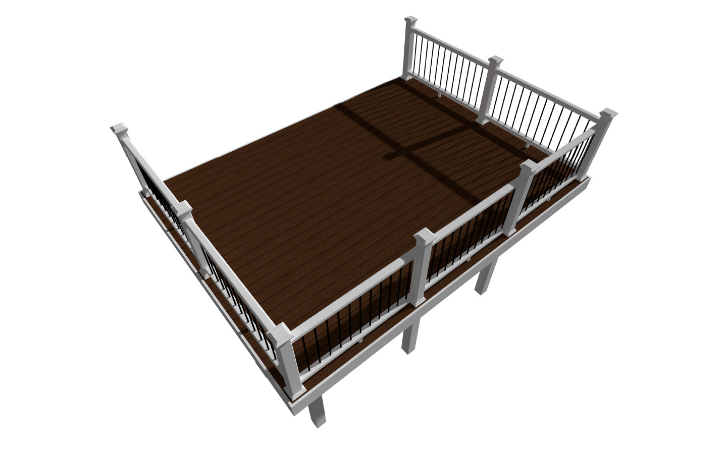 Rectangle Deck Designs Plans Trex in size 1440 X 900