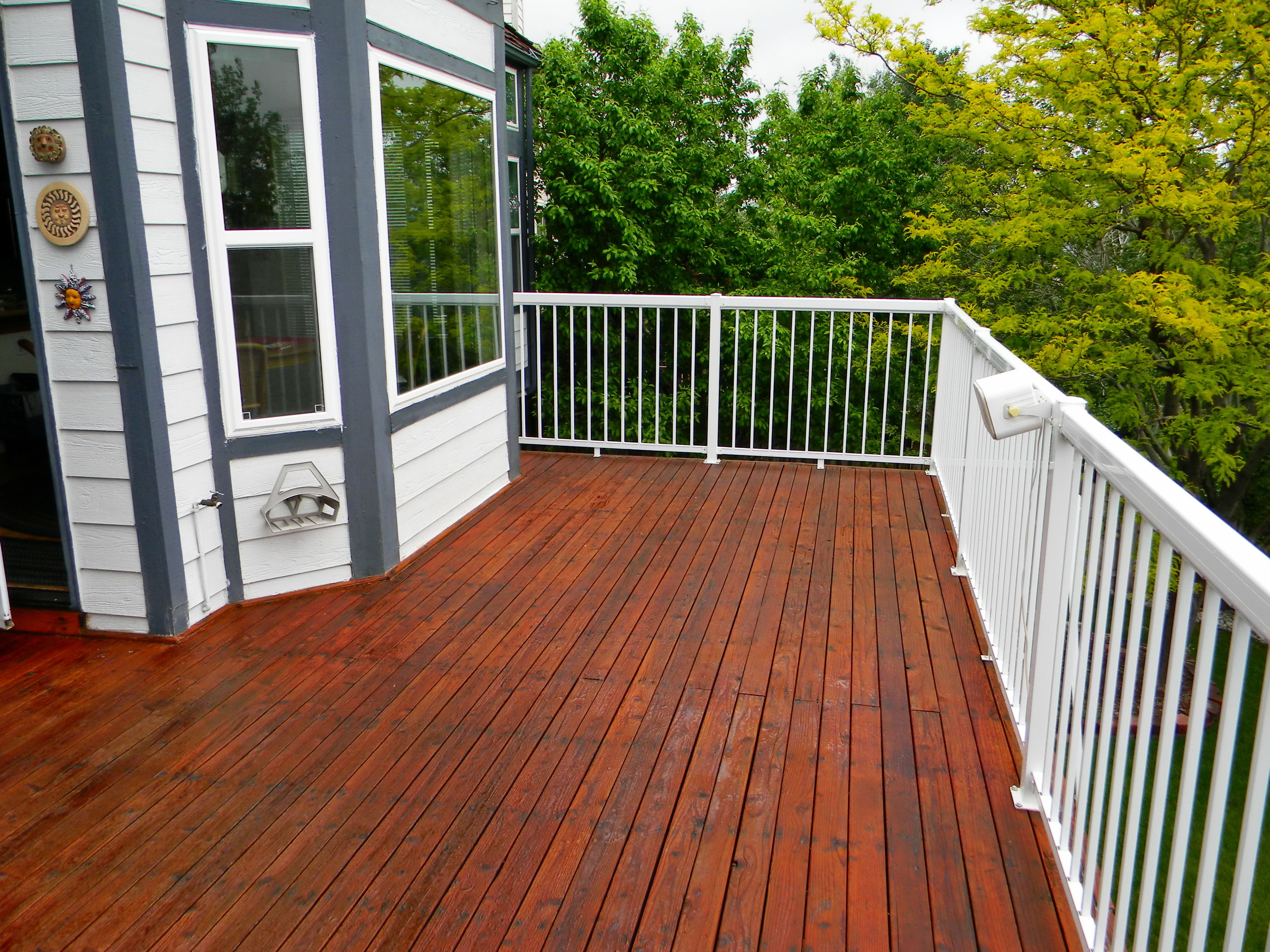 Refinished Deck Stained With Ready Seal Mahogany Our Deck And within size 4000 X 3000