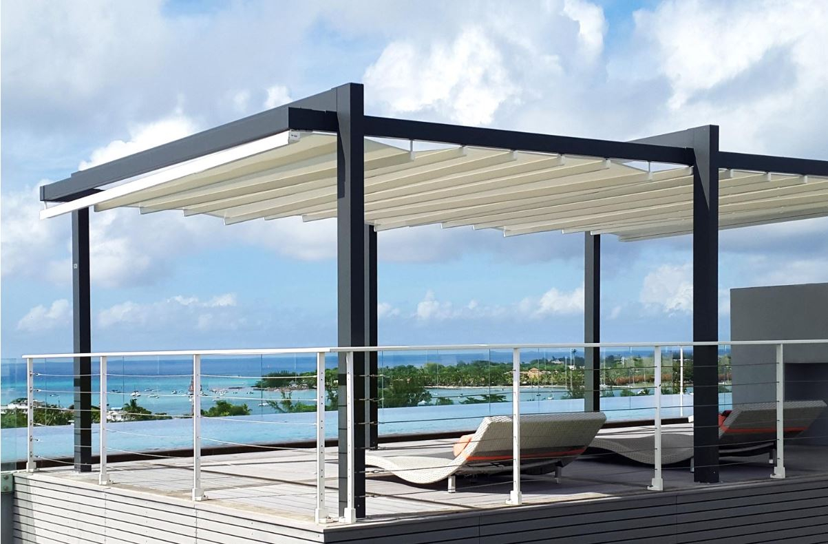 Retractable Awnings Retractable Free Standing Patio Deck Cover System throughout size 1203 X 790