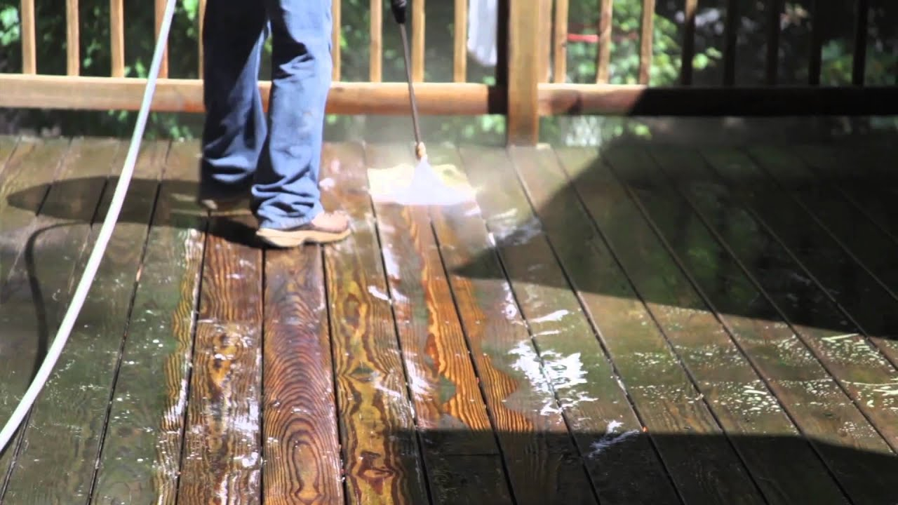 Revitalizing A Pressure Treated Wood Deck Pt 1 Cleaning And intended for proportions 1280 X 720