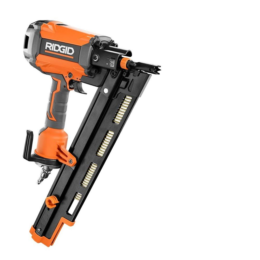 Ridgid 21 Degree 3 12 In Round Head Framing Nailer R350rhf The intended for sizing 1000 X 1000