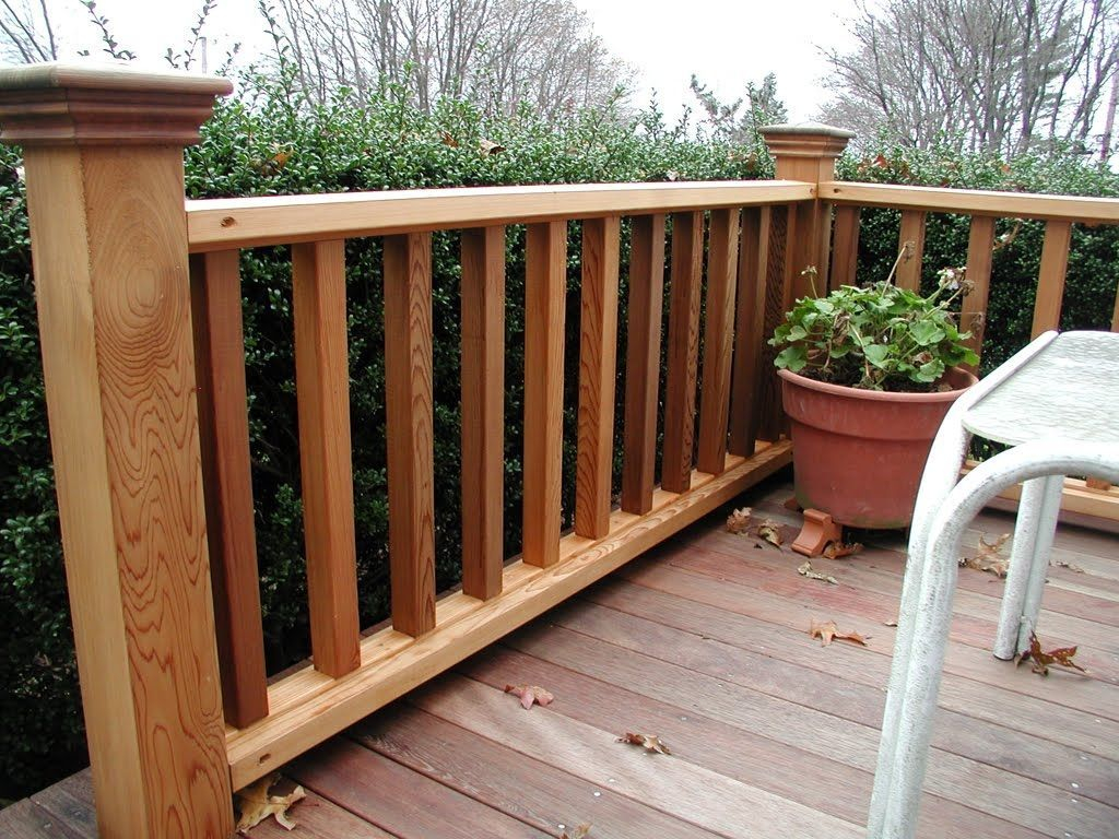 Robust Wood Deck Railing Designs Ideas Deck Rail Design Ideas pertaining to proportions 1024 X 768