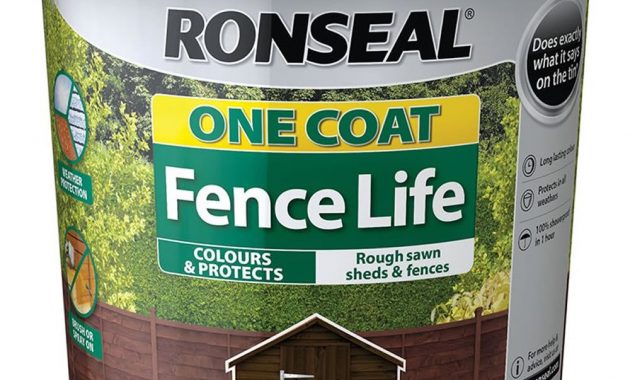 Ronseal One Coat Fence Life Dark Oak Exterior Wood Paint 5l Wilko with regard to size 1000 X 1000