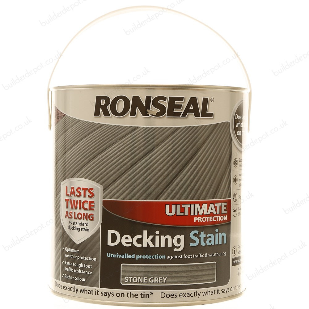 Ronseal Ultimate Decking Stain Stone Grey 25l for sizing 1000 X 1000