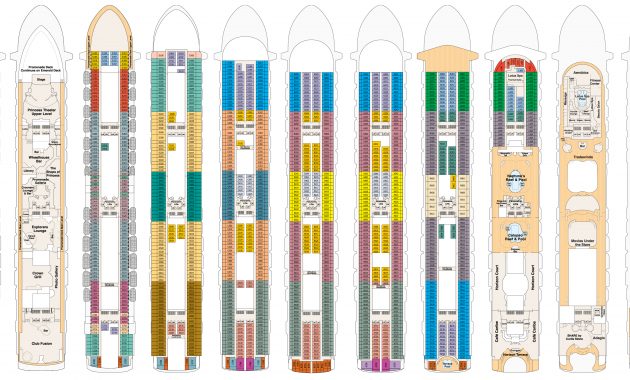 Ru Princess Deck Plans Cruiseind pertaining to dimensions 6812 X 2540