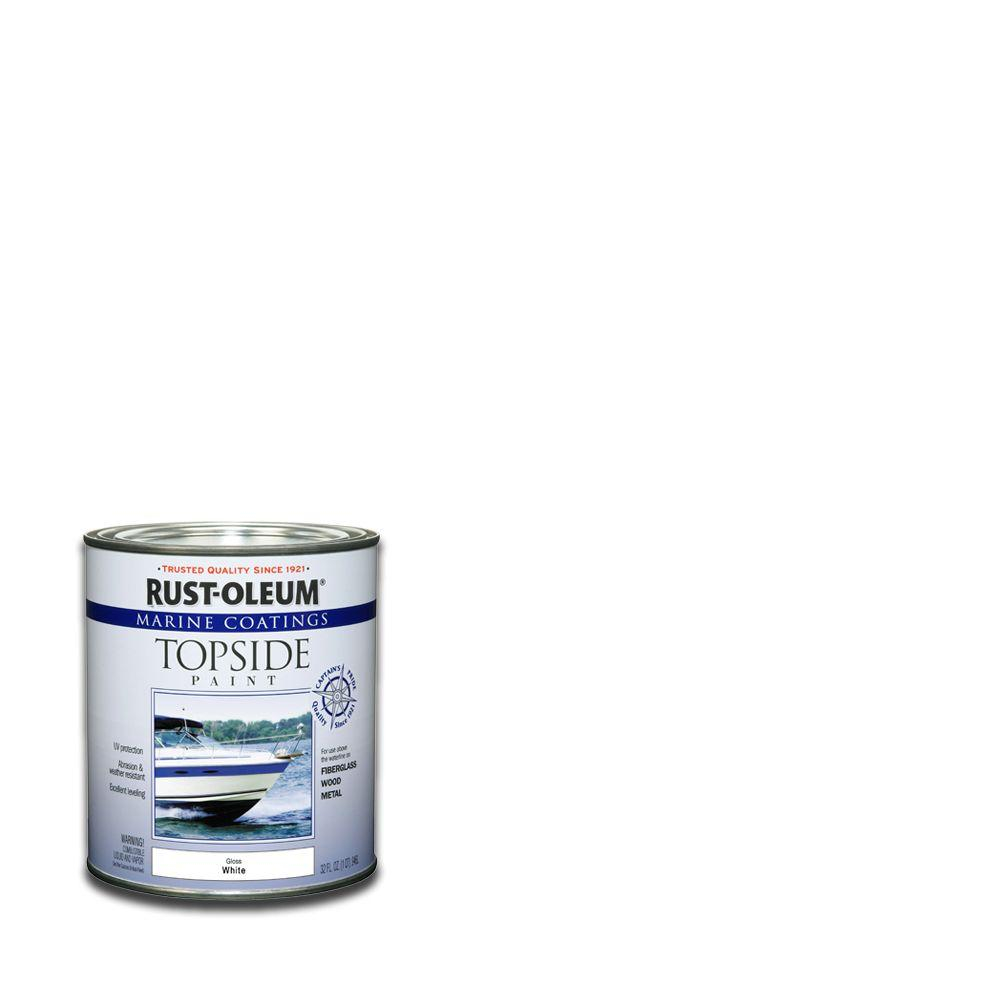 Rust Oleum Marine 1 Qt Gloss White Topside Paint 4 Pack 206999 regarding size 1000 X 1000