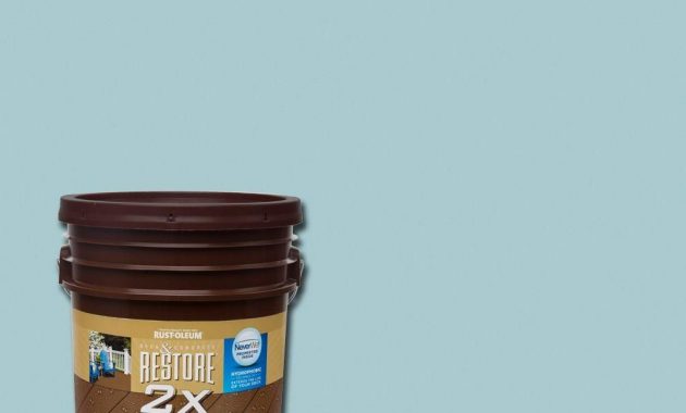 Rust Oleum Restore 5 Gal 2x Blue Sky Solid Deck Stain With Neverwet with dimensions 1000 X 1000