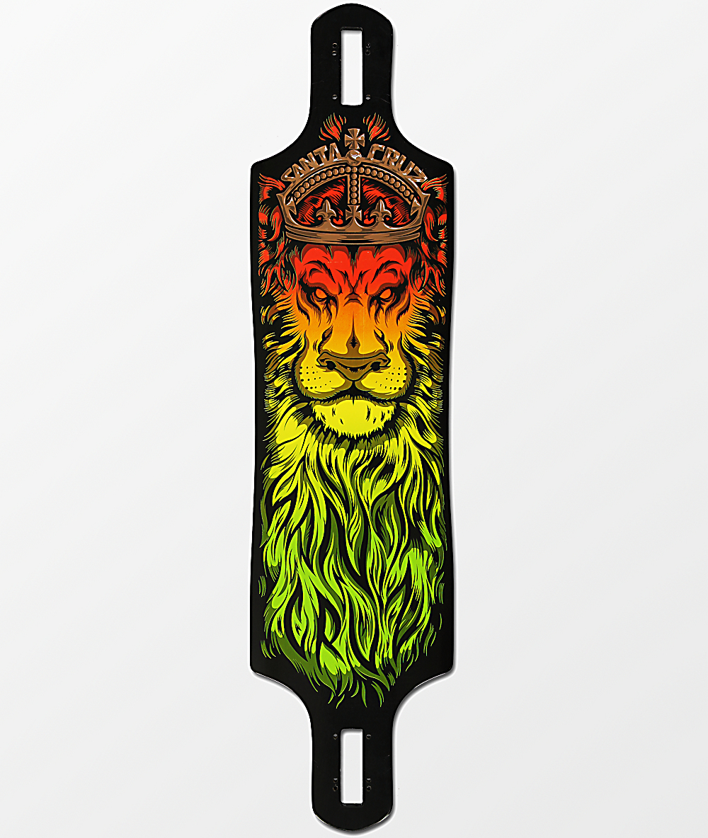 Santa Cruz Lion God 40 Drop Through Longboard Deck Zumiez pertaining to measurements 1000 X 1184