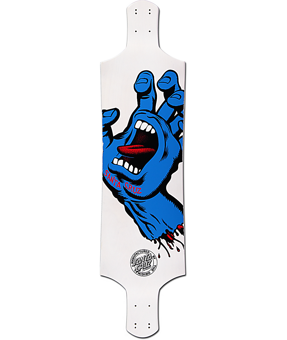 Santa Cruz Screaming Hand 40 Drop Down Longboard Deck Zumiez within measurements 1000 X 1184