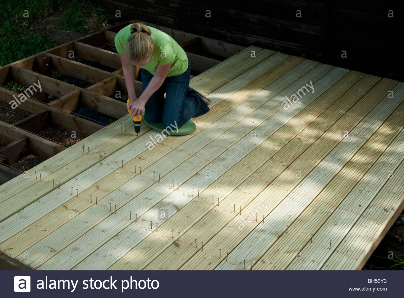 Screwing Down Decking Boards Stock Photo 27777095 Alamy regarding size 1300 X 960